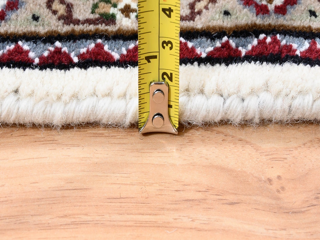 3'8" x 6'0" New Hand Knotted Ivory Wool Rectangle Oriental Rug - MOA10262489