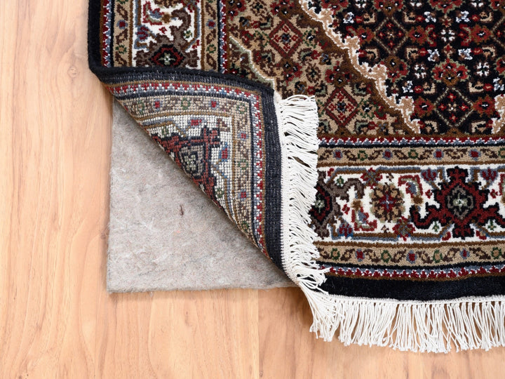 3'2" x 5'4" New Hand Knotted Black Wool Rectangle Oriental Rug - MOA10262491