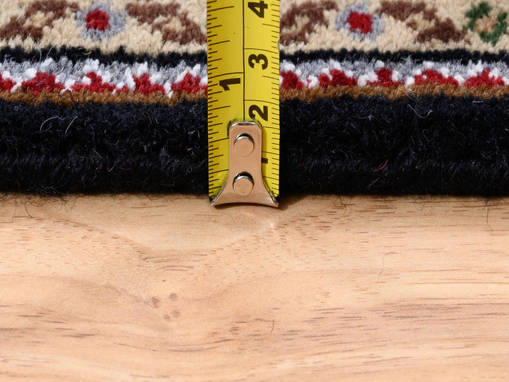 3'2" x 5'4" New Hand Knotted Black Wool Rectangle Oriental Rug - MOA10262491