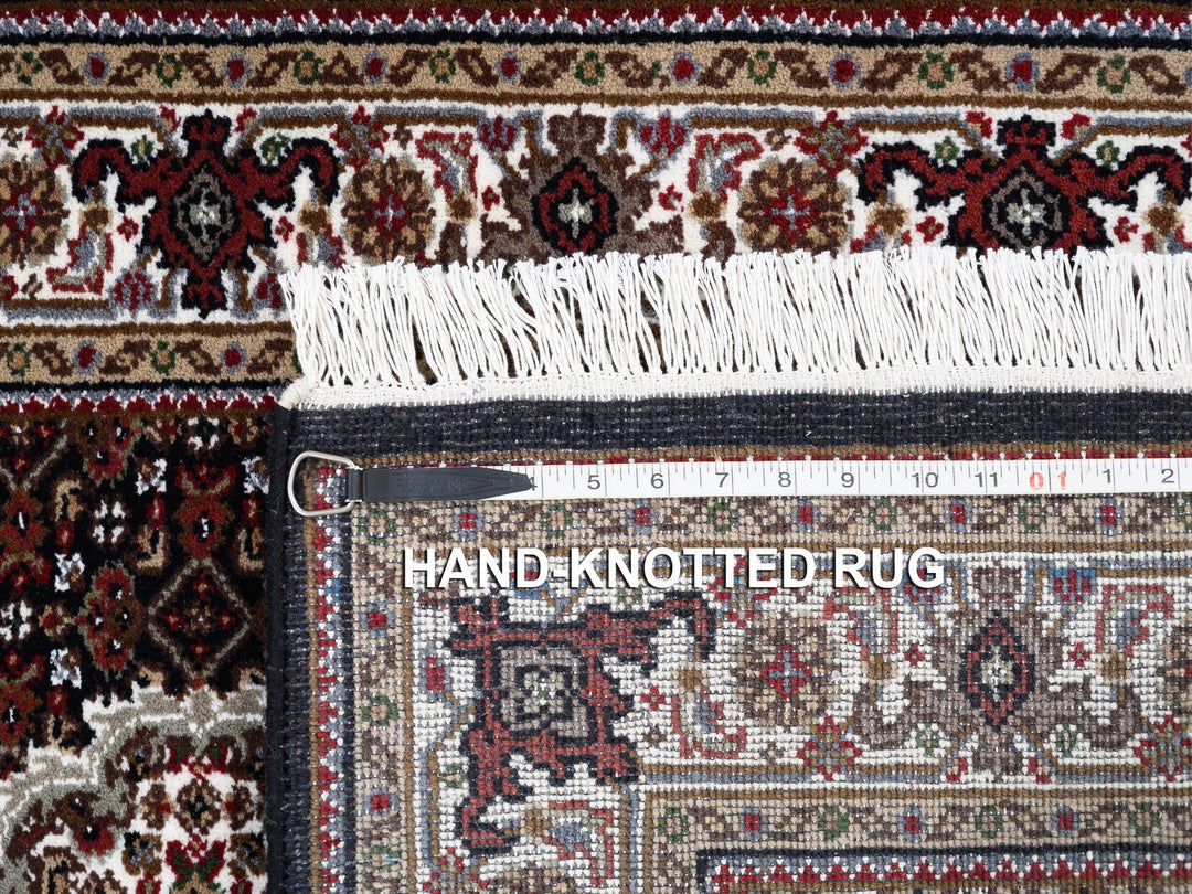 3'2" x 5'4" New Hand Knotted Black Wool Rectangle Oriental Rug - MOA10262491