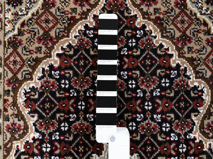 2'7" x 10'0" New Hand Knotted Black Wool Runner Oriental Rug - MOA10262503