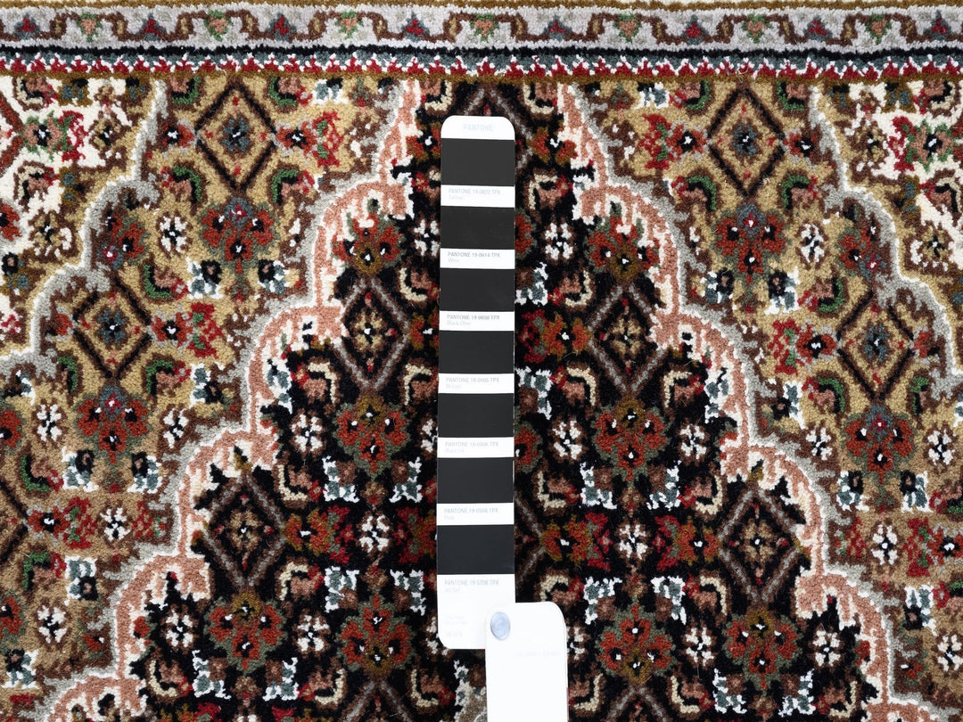 3'2" x 5'6" New Hand Knotted Black Wool Rectangle Oriental Rug - MOA10262533