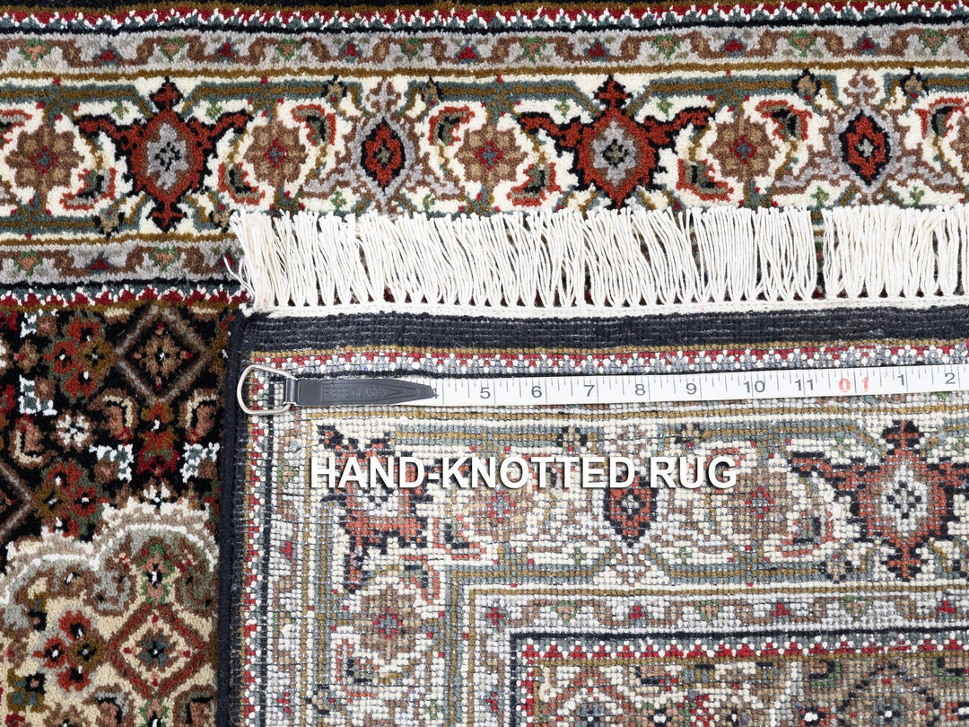 3'2" x 5'6" New Hand Knotted Black Wool Rectangle Oriental Rug - MOA10262533