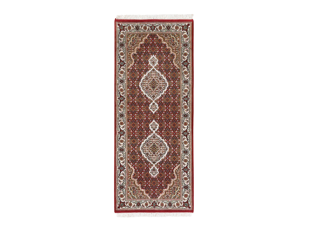 2'7" x 6'8" New Hand Knotted Red Wool Runner Oriental Rug - MOA10262537