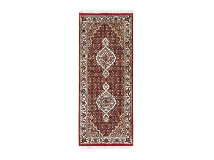 2'7" x 6'8" New Hand Knotted Red Wool Runner Oriental Rug - MOA10262537