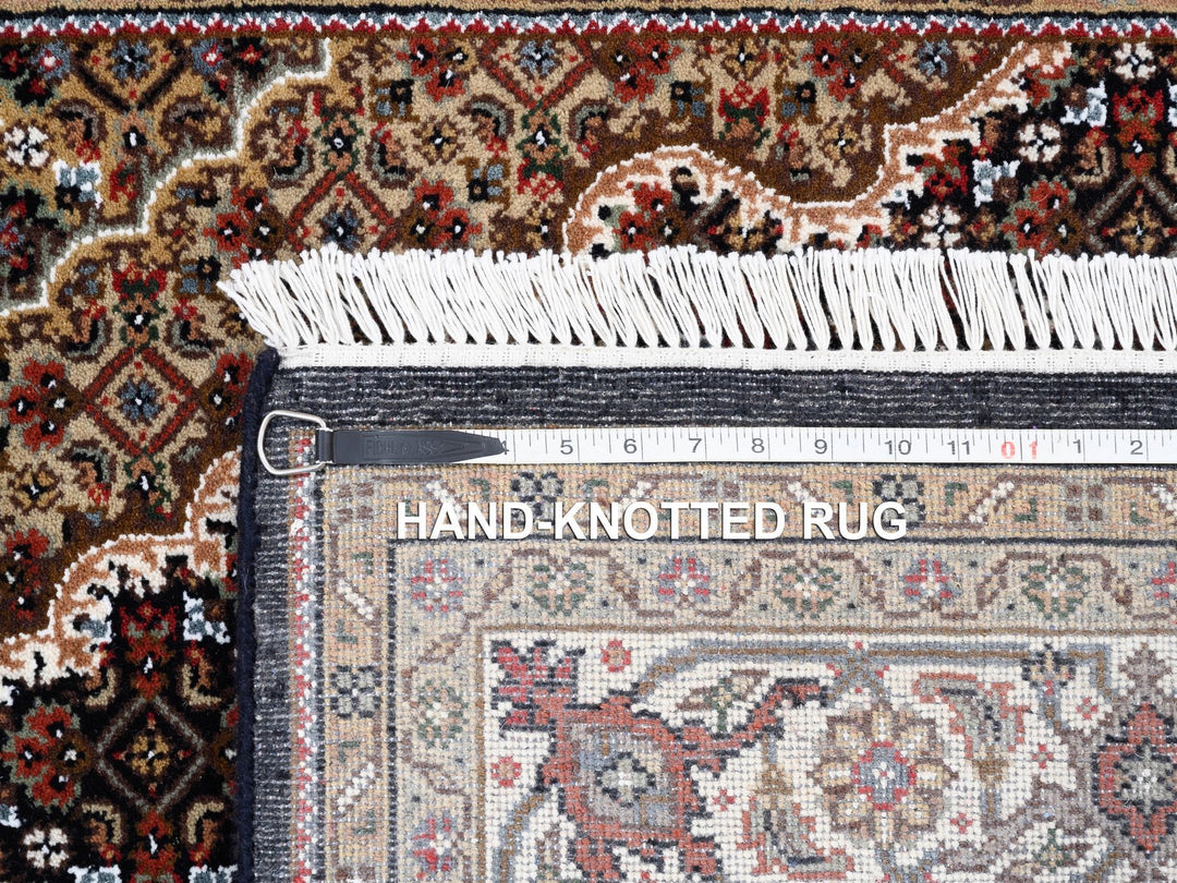 5'0" x 5'0" New Hand Knotted Black Wool Square Oriental Rug - MOA10262543