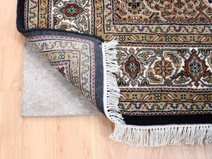 6'0" x 6'1" New Hand Knotted Black Wool Square Oriental Rug - MOA10262550