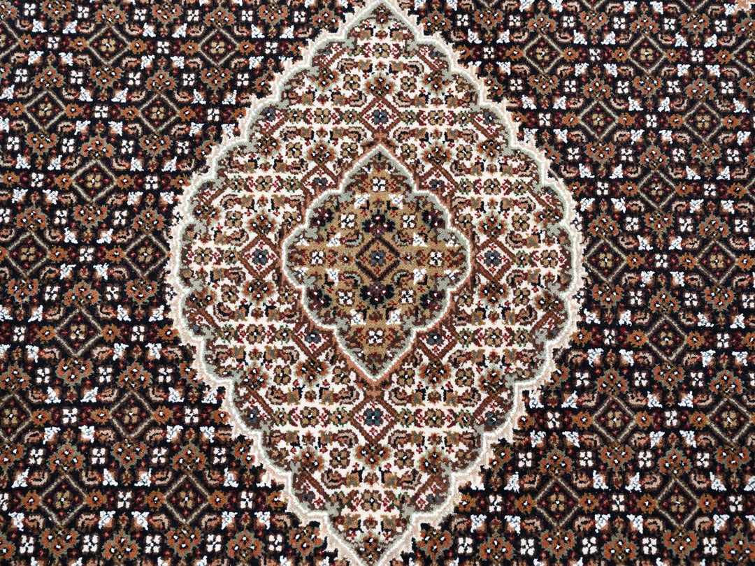 6'0" x 6'1" New Hand Knotted Black Wool Square Oriental Rug - MOA10262550