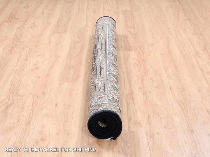 6'0" x 6'1" New Hand Knotted Black Wool Square Oriental Rug - MOA10262550
