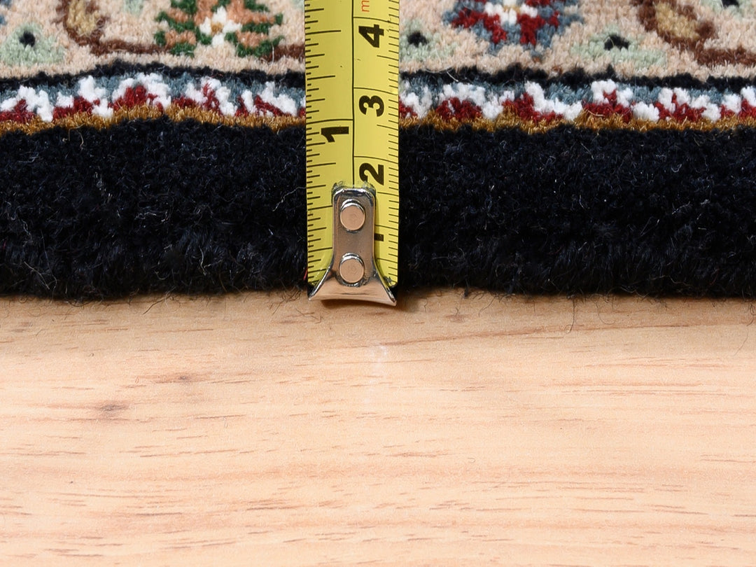 6'0" x 6'1" New Hand Knotted Black Wool Square Oriental Rug - MOA10262550