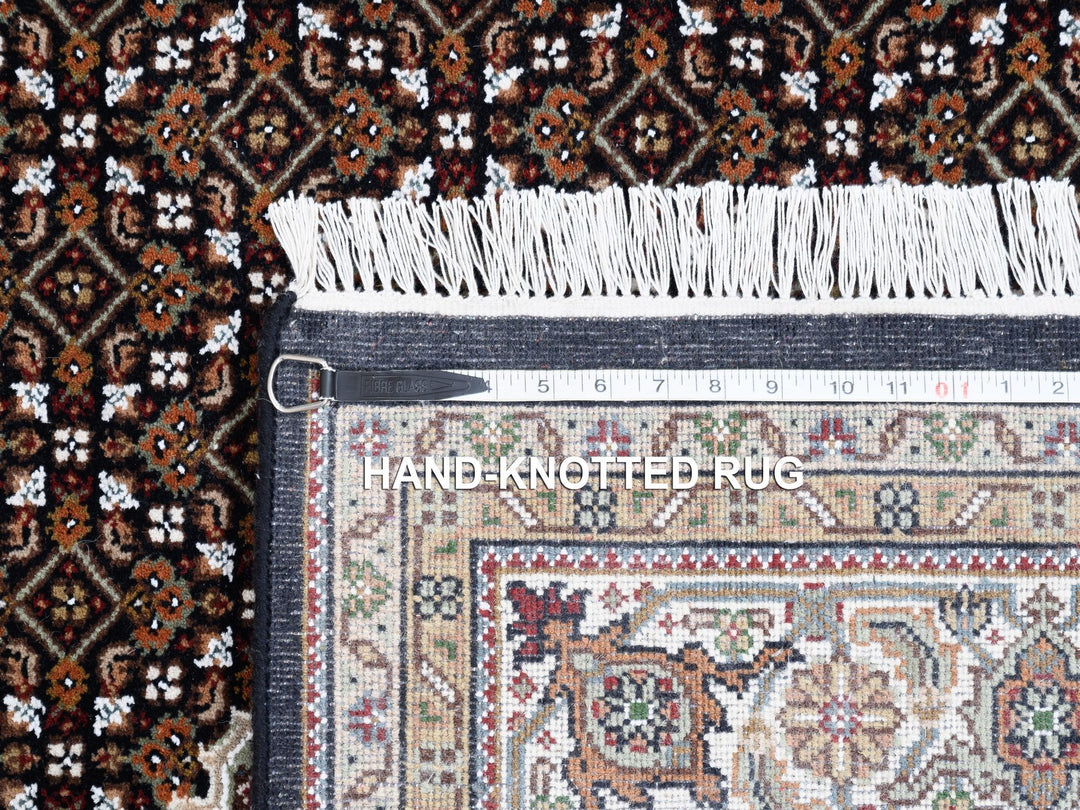 6'0" x 6'1" New Hand Knotted Black Wool Square Oriental Rug - MOA10262550