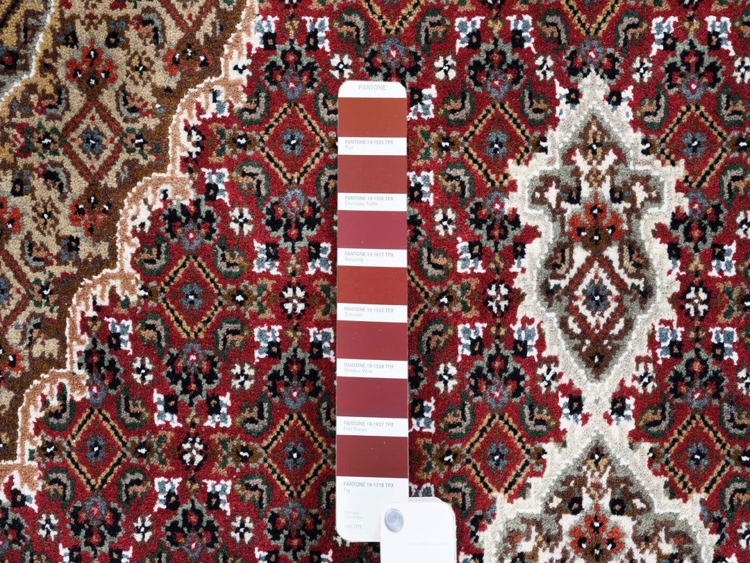 5'0" x 5'0" New Hand Knotted Red Wool Square Oriental Rug - MOA10262553