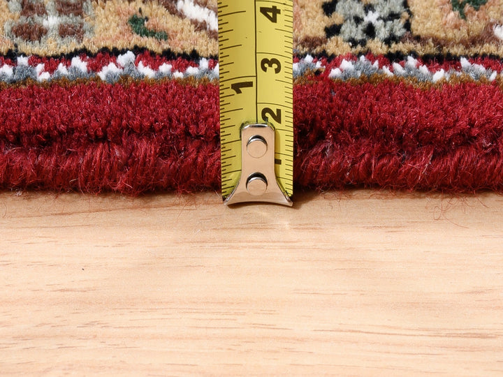 5'0" x 5'0" New Hand Knotted Red Wool Square Oriental Rug - MOA10262553