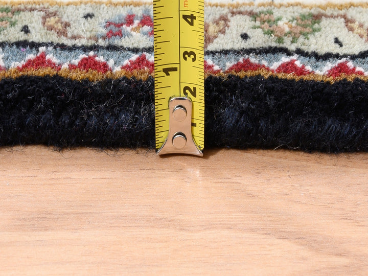 3'10" x 6'0" New Hand Knotted Black Wool Rectangle Oriental Rug - MOA10262619