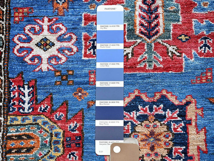 2'11" x 4'6" New Hand Knotted Blue Wool Rectangle Oriental Rug - MOA102627