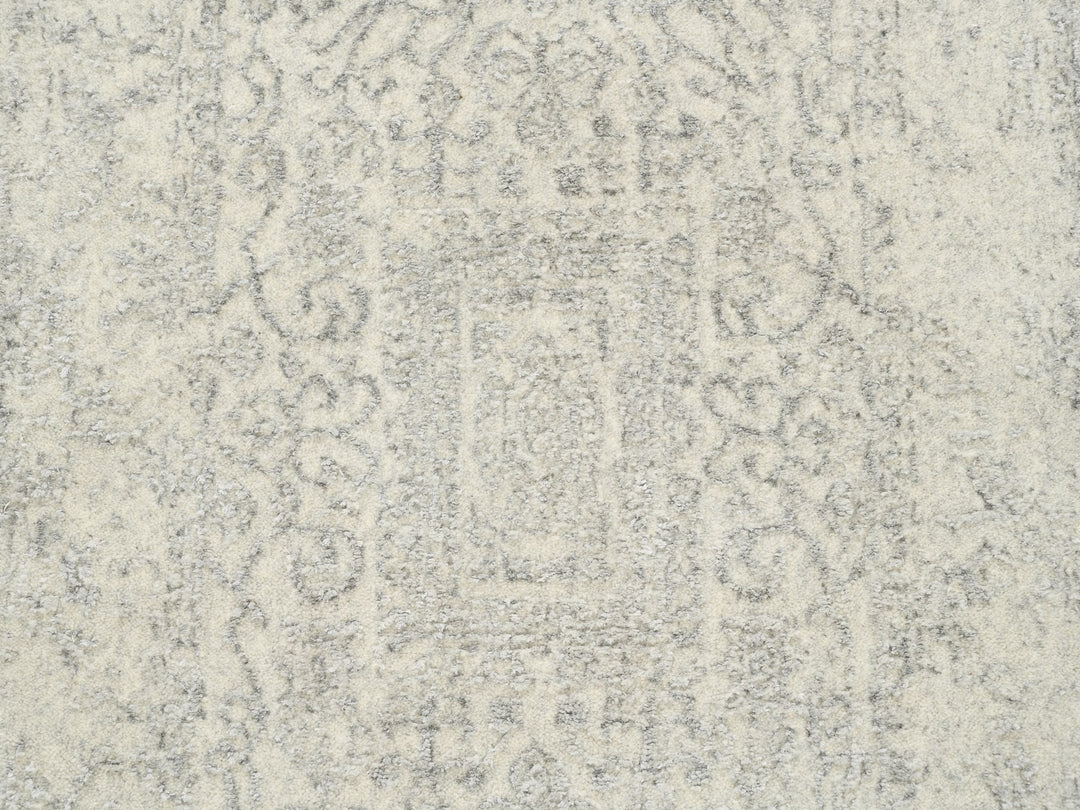 2'6" x 10'1" New Hand Loomed Beige Wool & Silk Runner Oriental Rug - MOA10262856