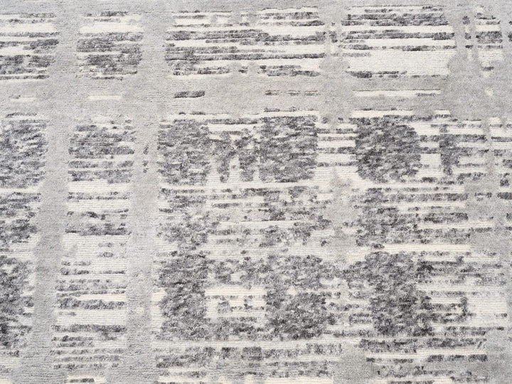 8'0" x 8'0" New Hand Knotted Grey Wool Square Oriental Rug - MOA10262892