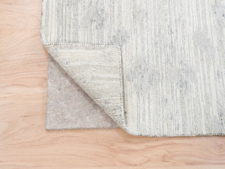 4'0" x 12'0" New Hand Knotted Grey Wool Runner Oriental Rug - MOA10262906