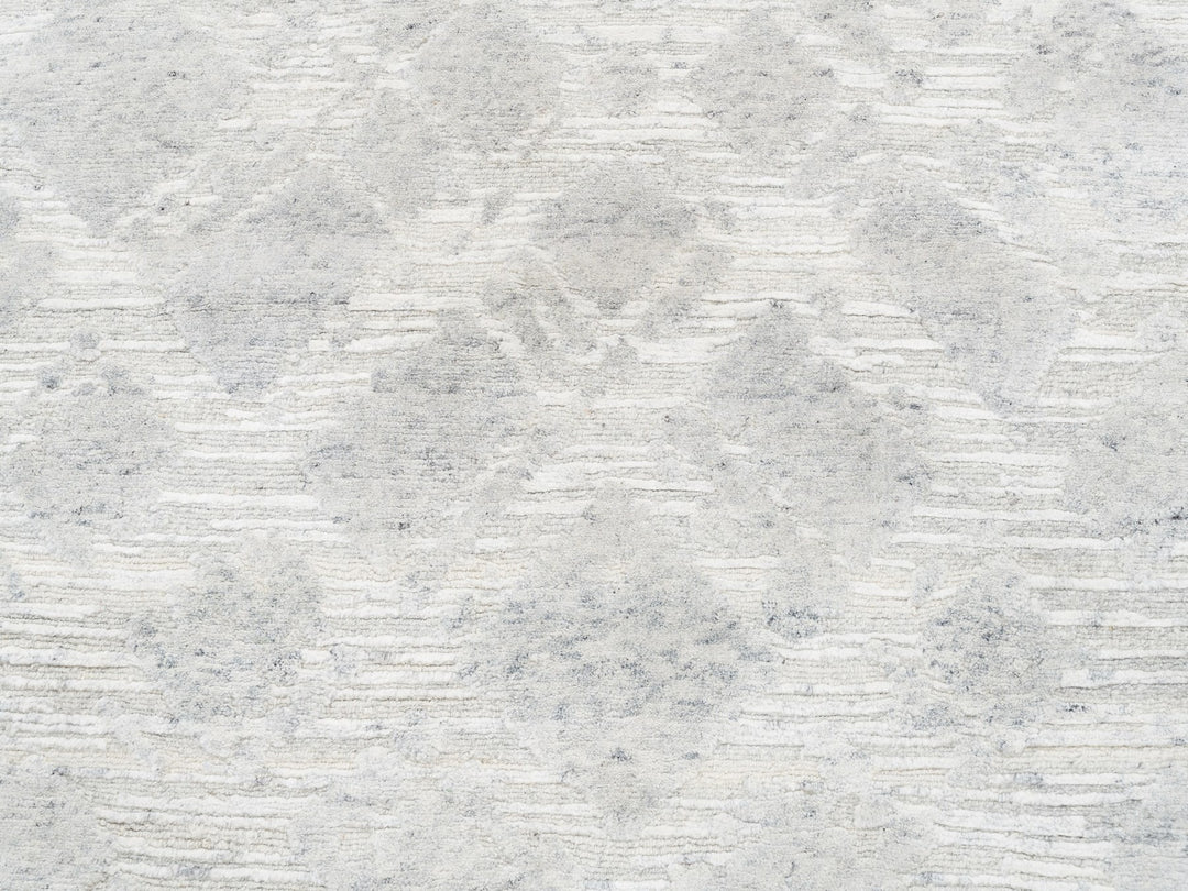 4'0" x 12'0" New Hand Knotted Grey Wool Runner Oriental Rug - MOA10262906