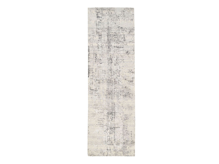 2'6" x 8'1" New Hand Knotted Beige Wool Runner Oriental Rug - MOA10262913