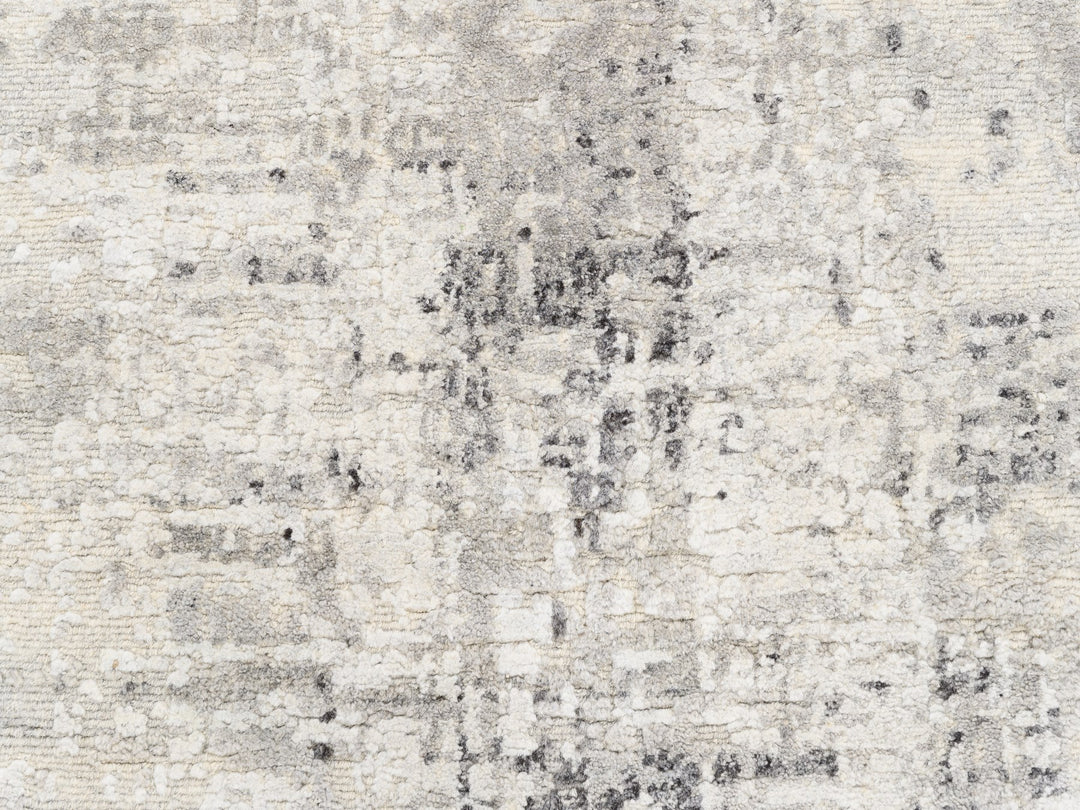 2'5" x 8'0" New Hand Knotted Grey Wool Runner Oriental Rug - MOA10262915