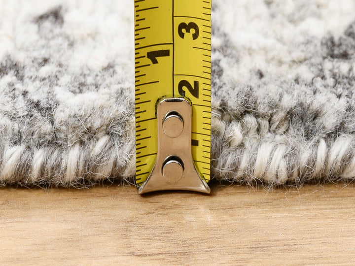 2'5" x 8'0" New Hand Knotted Grey Wool Runner Oriental Rug - MOA10262915