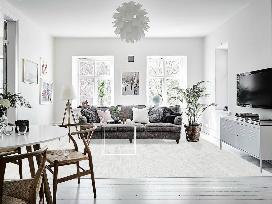 9'10" x 10'0" New Hand Knotted Grey Wool Square Oriental Rug - MOA10262924