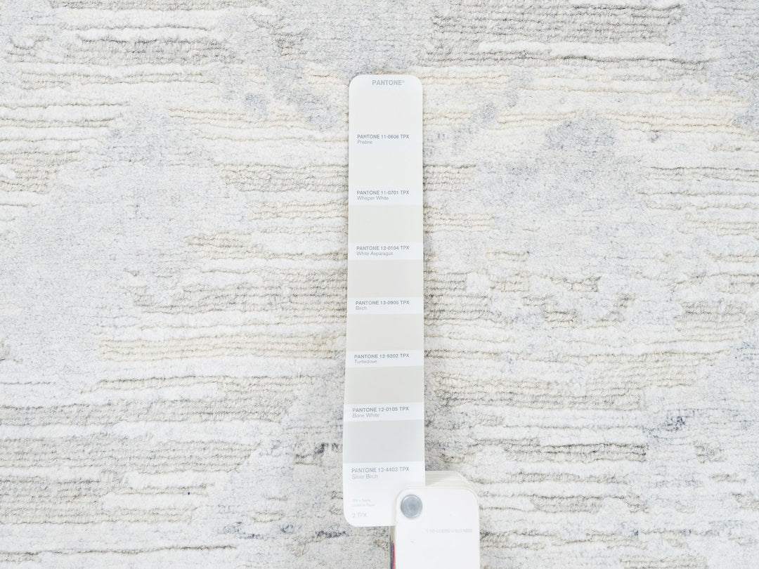 9'10" x 10'0" New Hand Knotted Grey Wool Square Oriental Rug - MOA10262924