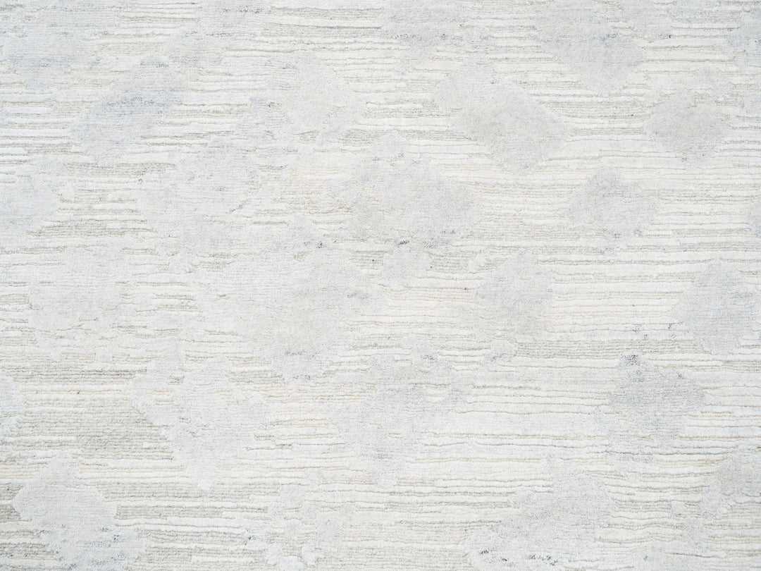 9'10" x 10'0" New Hand Knotted Ivory Wool Square Oriental Rug - MOA10262924