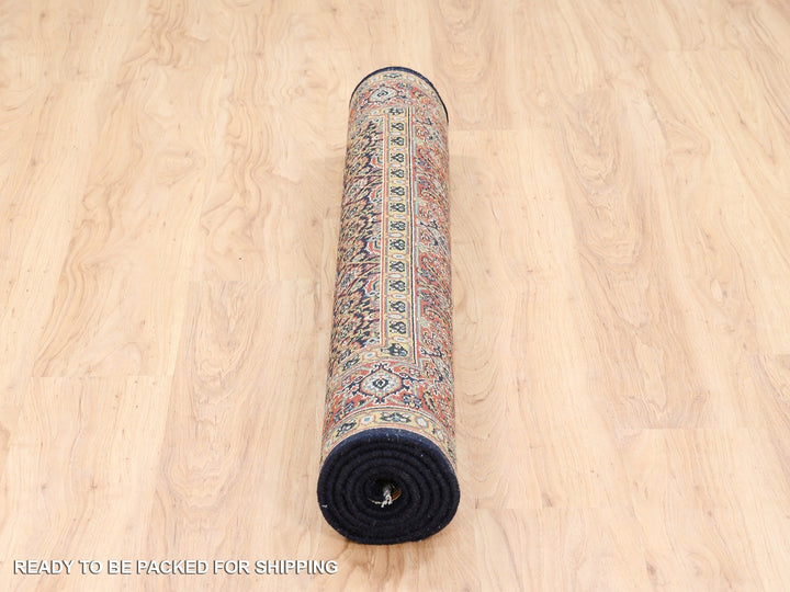 4'2" x 6'3" New Hand Knotted Black Wool Rectangle Oriental Rug - MOA10262978
