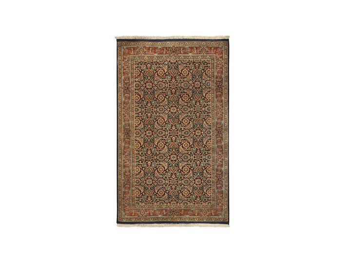 3'1" x 5'2" New Hand Knotted Black Wool Rectangle Oriental Rug - MOA10262979