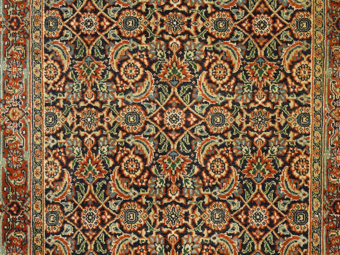 3'1" x 5'2" New Hand Knotted Black Wool Rectangle Oriental Rug - MOA10262979