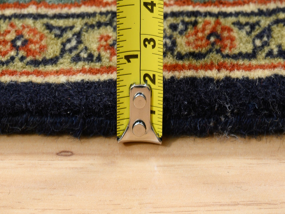3'1" x 5'2" New Hand Knotted Black Wool Rectangle Oriental Rug - MOA10262979
