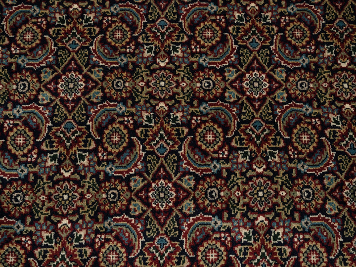 5'2" x 7'4" New Hand Knotted Black Wool Rectangle Oriental Rug - MOA10262995