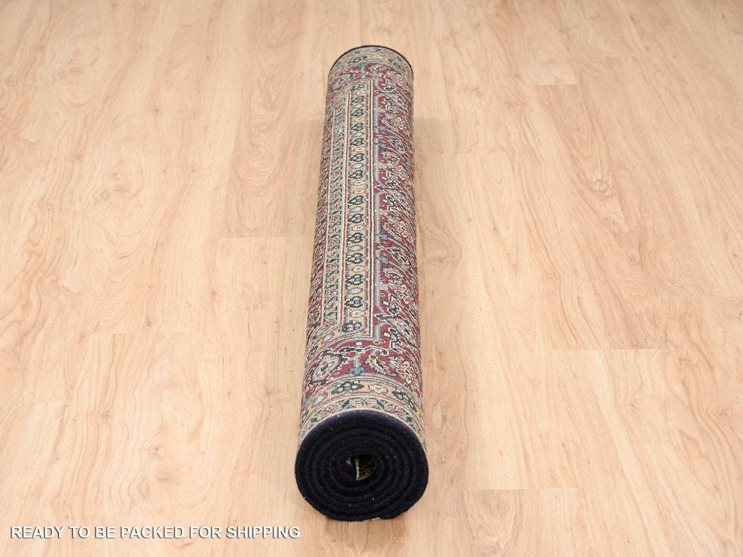 5'2" x 7'4" New Hand Knotted Black Wool Rectangle Oriental Rug - MOA10262995