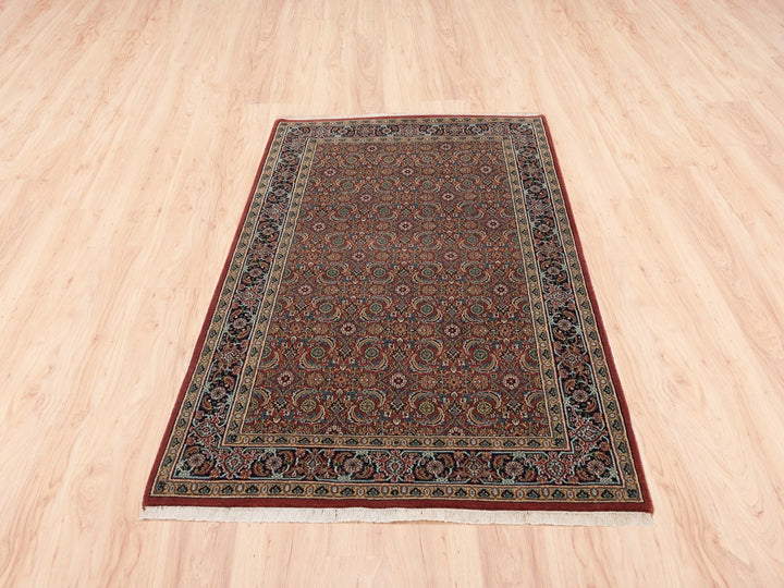 4'0" x 6'3" New Hand Knotted Red Wool Rectangle Oriental Rug - MOA10262997