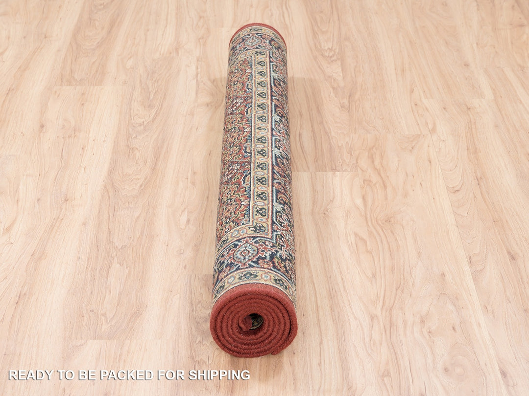 4'0" x 6'3" New Hand Knotted Red Wool Rectangle Oriental Rug - MOA10262997