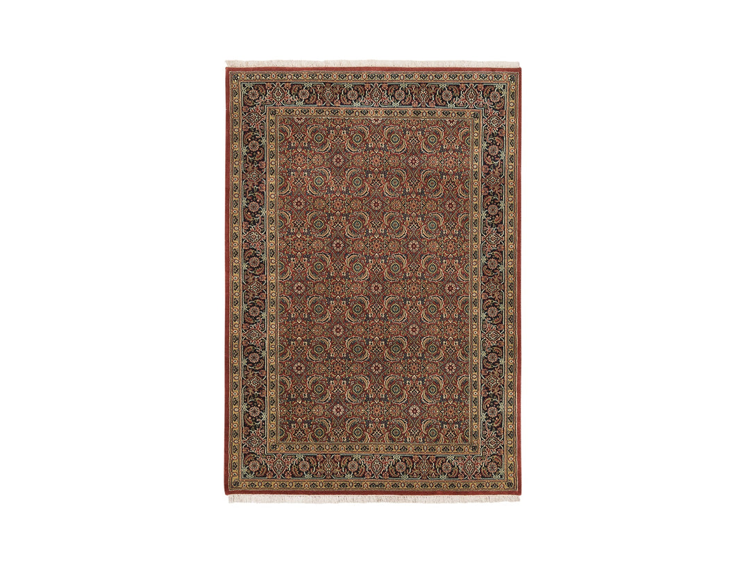 4'1" x 6'1" New Hand Knotted Red Wool Rectangle Oriental Rug - MOA10262998