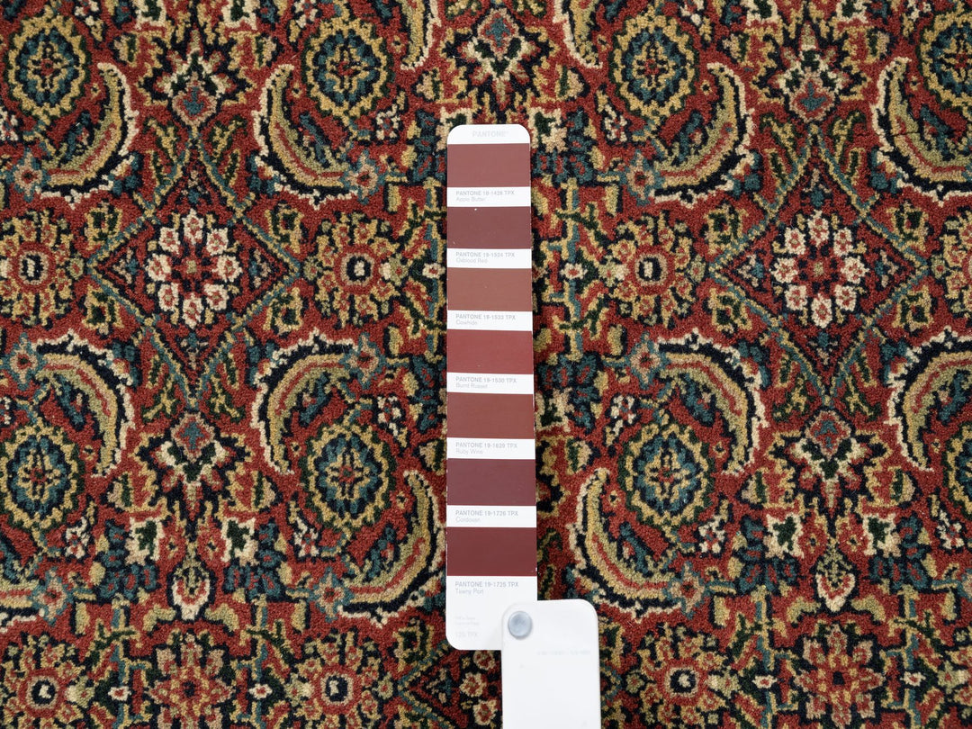 4'1" x 6'1" New Hand Knotted Red Wool Rectangle Oriental Rug - MOA10262998