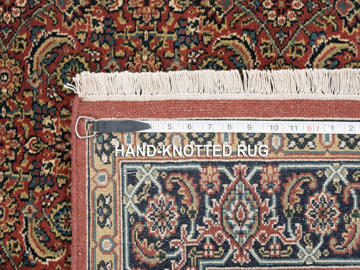 4'1" x 6'1" New Hand Knotted Red Wool Rectangle Oriental Rug - MOA10262998