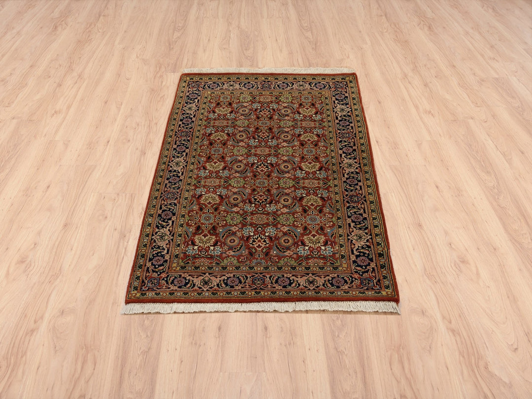 2'7" x 4'0" New Hand Knotted Red Wool Rectangle Oriental Rug - MOA10263003
