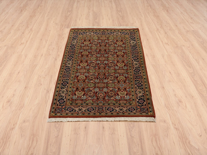 2'7" x 4'0" New Hand Knotted Red Wool Rectangle Oriental Rug - MOA10263003