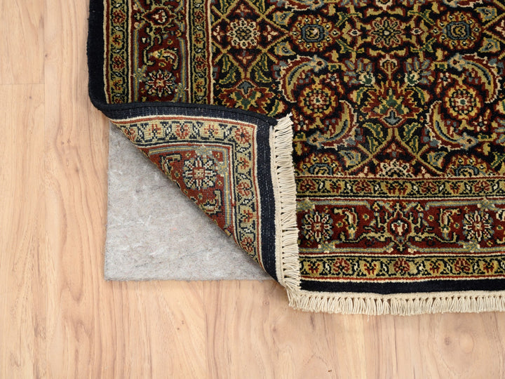 2'6" x 10'0" New Hand Knotted Black Wool Runner Oriental Rug - MOA10263006