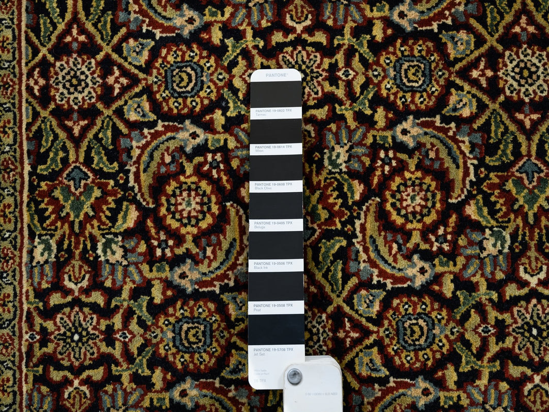 2'6" x 10'0" New Hand Knotted Black Wool Runner Oriental Rug - MOA10263006