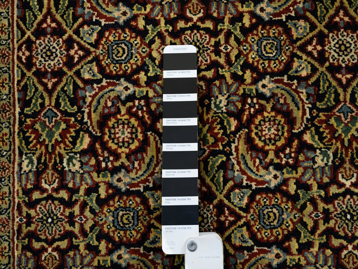2'6" x 10'0" New Hand Knotted Black Wool Runner Oriental Rug - MOA10263006