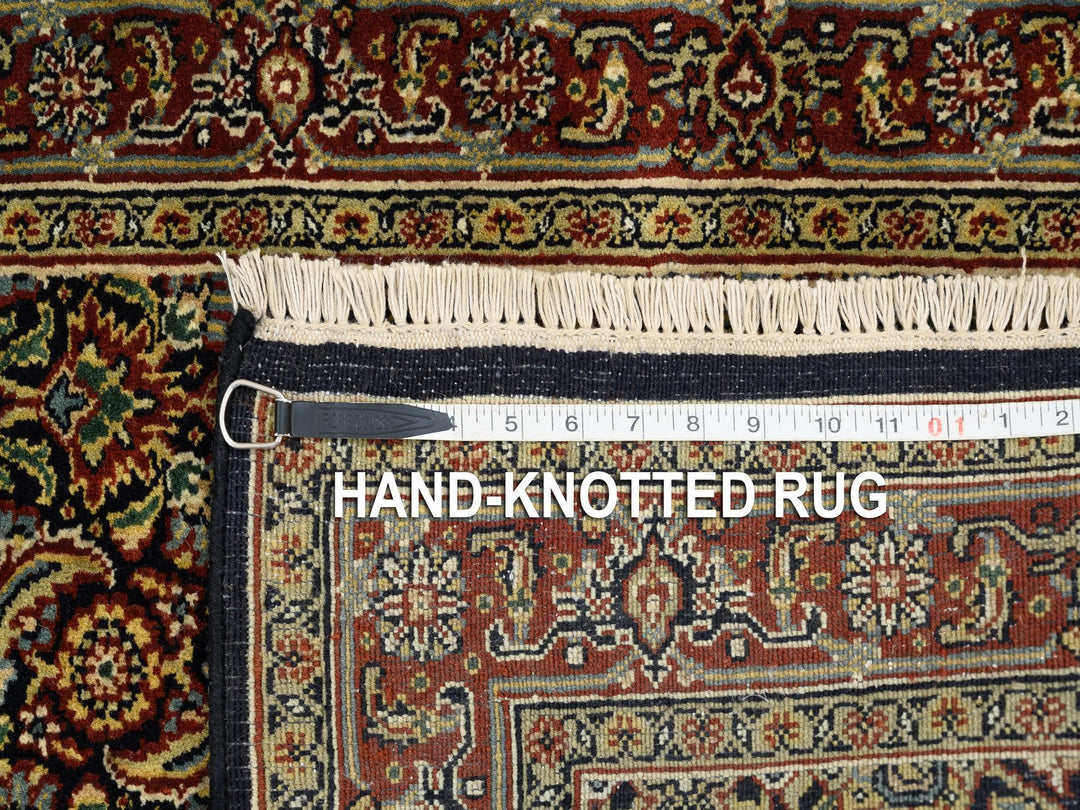 2'6" x 10'0" New Hand Knotted Black Wool Runner Oriental Rug - MOA10263006