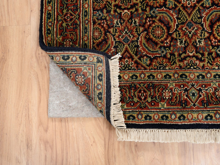 2'8" x 9'9" New Hand Knotted Black Wool Runner Oriental Rug - MOA10263011