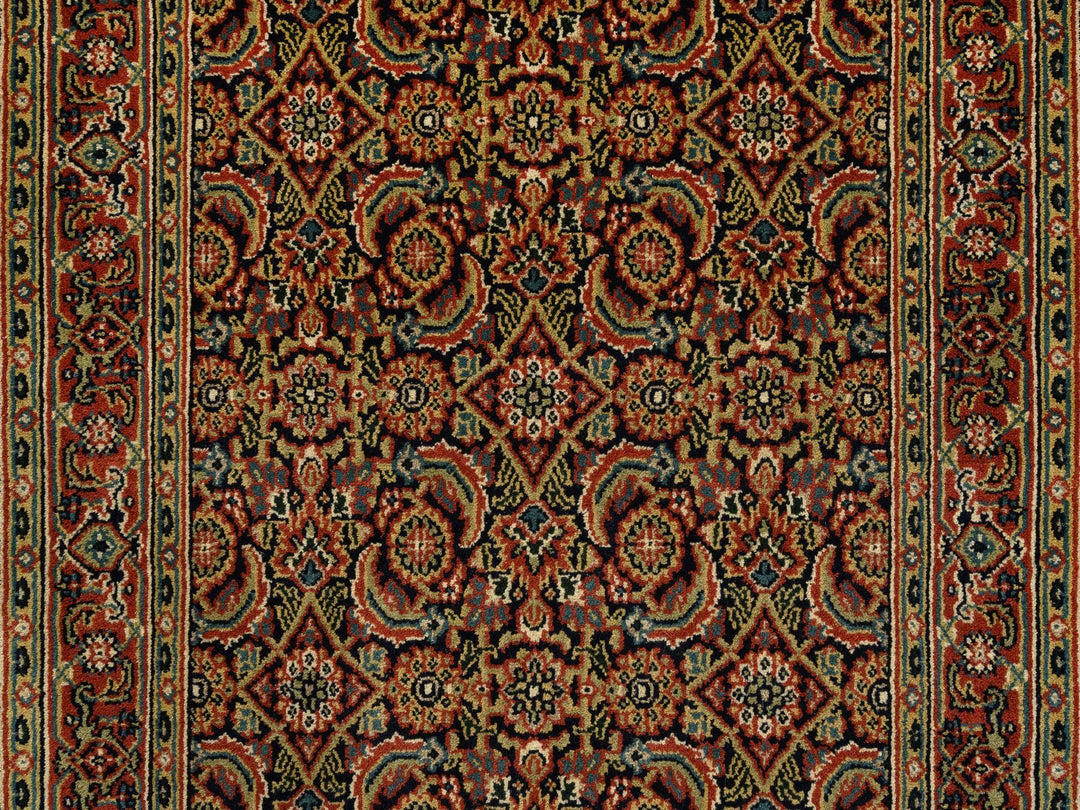 2'8" x 9'9" New Hand Knotted Black Wool Runner Oriental Rug - MOA10263011