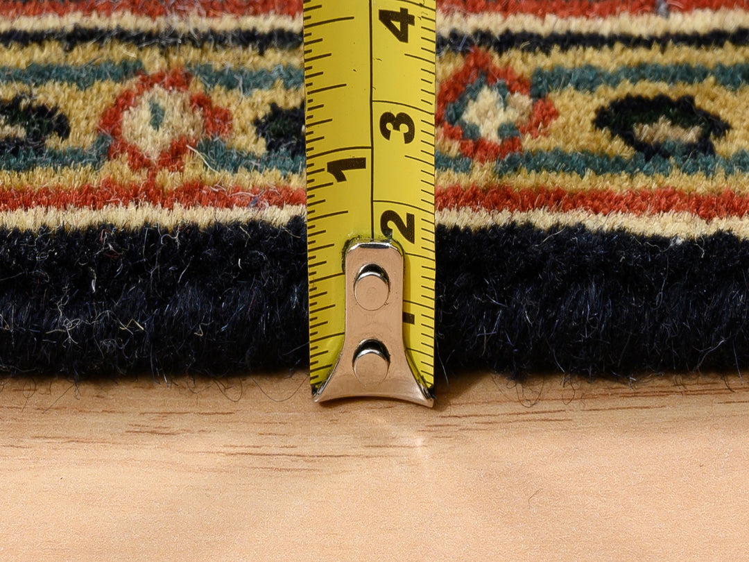 2'8" x 9'9" New Hand Knotted Black Wool Runner Oriental Rug - MOA10263011