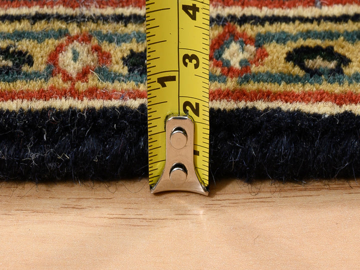 2'8" x 9'9" New Hand Knotted Black Wool Runner Oriental Rug - MOA10263011